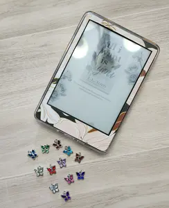 Kindle Birthstone Butterfly  Dust Plug Charms/E-Reader Charms/Cell Phone Charm Dangle  Compatible For All Type C & Iphone Devices
