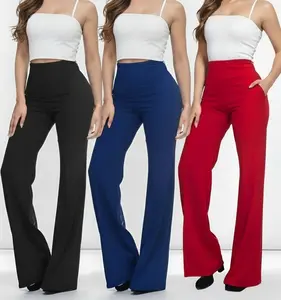 Women's High-Waisted Flare Dress Pants - Elegant work pants, suitable for both office and casual wear, flared business casual pants