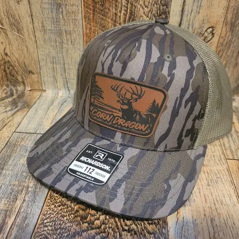Corn Dragon Whitetail Deer Hat Cap, Camouflage Pattern, Adjustable Fit, Model 112, Official Authentic Style