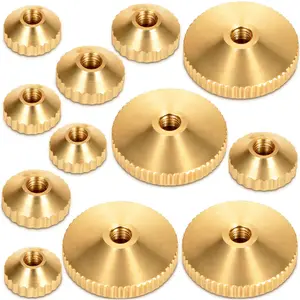 12 Pcs Brass Clock Hand Nut Assortment, 5/6/10mm, Replacement Parts for Grandfather Wall Mantel Clock Hand