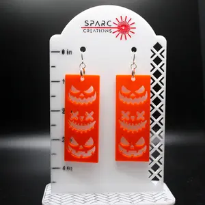 Stacked Jack-O-Lantern Halloween Earrings