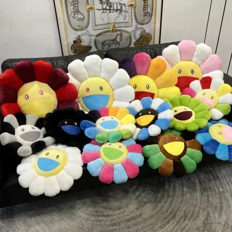 Y2K Rainbow Flower Pillow