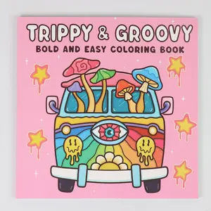 Trippy & Groovy: Psychedelic Coloring Gift Book for Adults Featuring Mushrooms, Aliens, Magic Worlds and Illusions for Relaxation