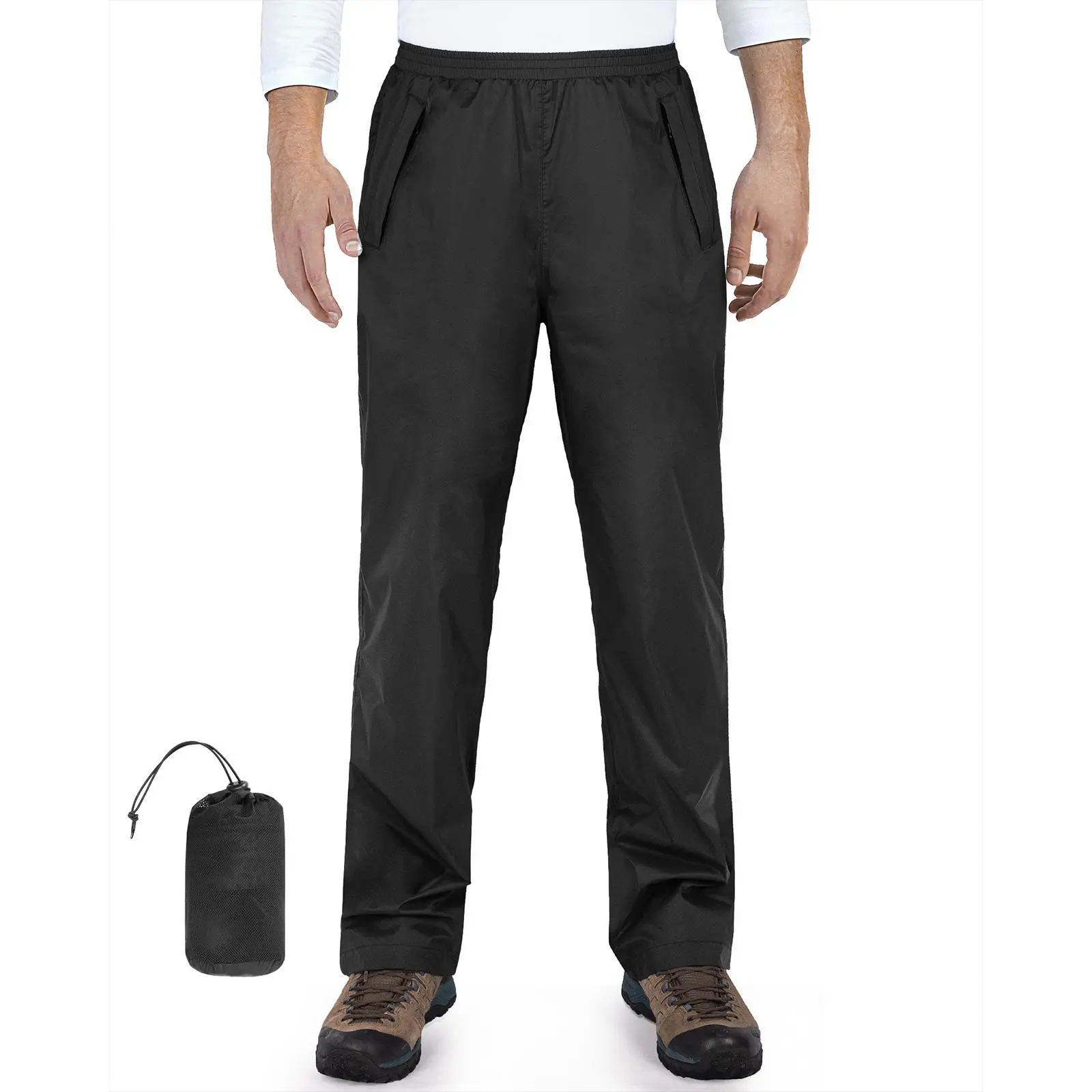 33,000ft Packable Rain Pants for Men Waterproof Hiking Pants Lightweight Rain Pants Outdoor Windproof Pant for Golf, Fishing
