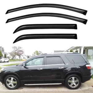 4PCS Curved Fit Shatterproof External Mount Window Visors - Rain Deflect WeatherShields for 2007-2010 Saturn Outlook, 2007-2016 GMC Acadia, 2017 GMC Acadia Limited
