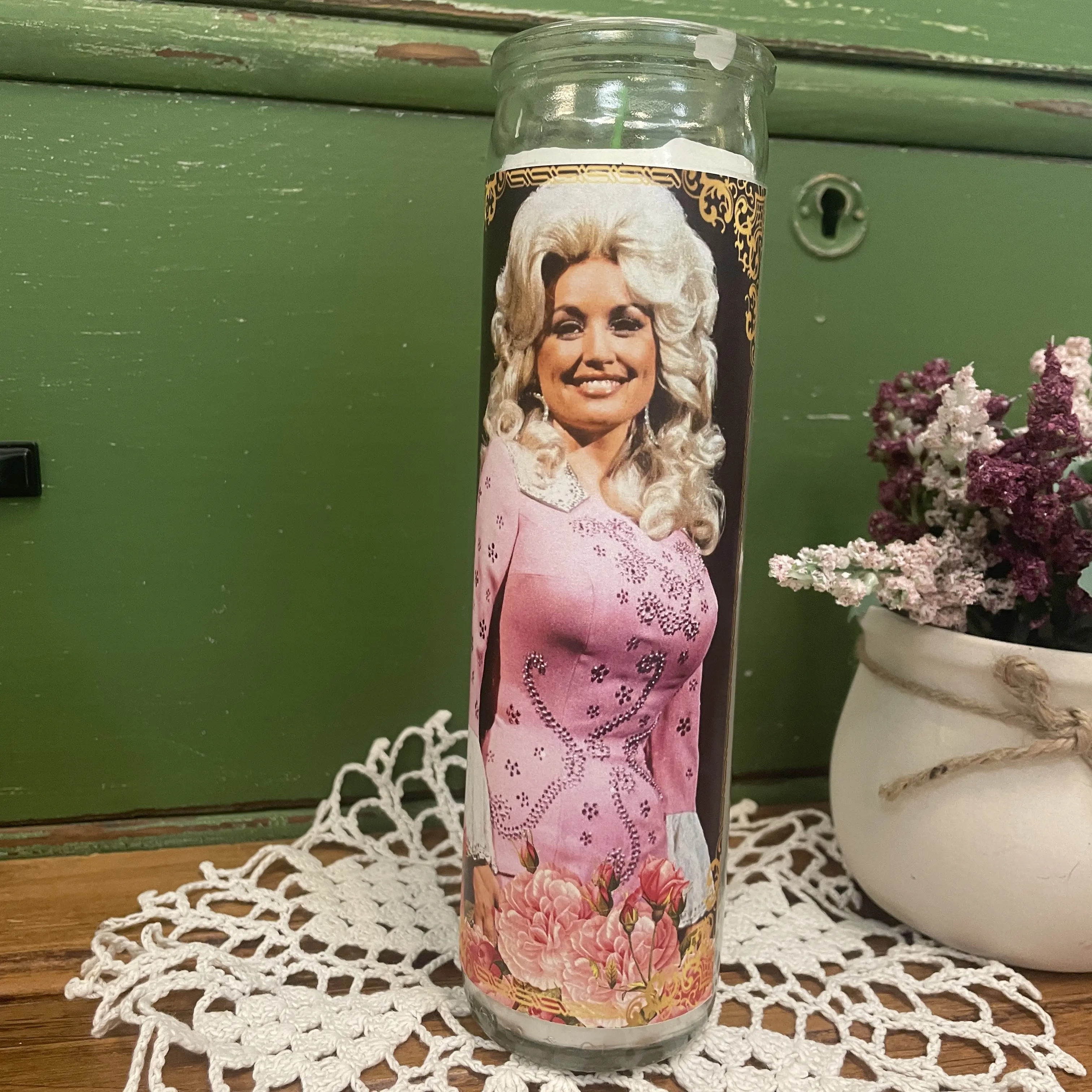 All Hail Dolly Parton Unscented Pillar Candle