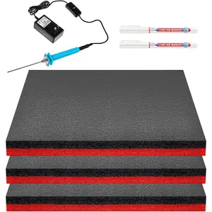 3 Sets 22 x 18 x 1 Inch Tool Box  Sets Includes 3 Tool Box Liner 1   2 Marker Pens Adjustable Non Slip Organizer Sheet for Toolbox Cabinet Chest Drawer Storage Craft