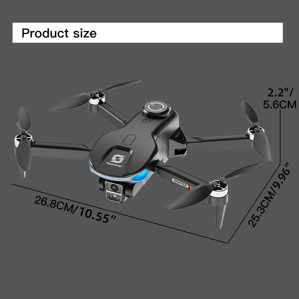 Drone with 4K  Dual Camera for Beginners, 1500m / 4921ft Long Range, Large Remote Screen & Body LCD Display, Brushless Motors, Optical Flow Stability, 2 Batteries Included