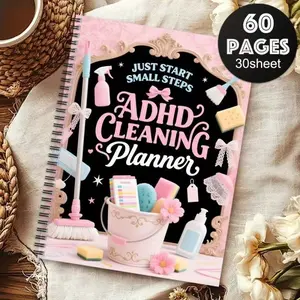 Adhd Cleaning Plan Notebook, Daily Weekly Monthly Cleaning Checklist Organizer, Essential Tool for Efficient Home Management