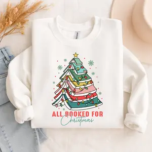 Crafted Crew All Booked for Christmas Reading Sweatshirt