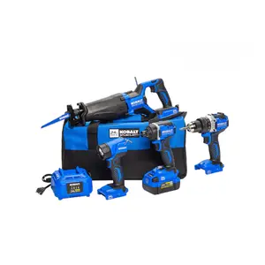 Kobalt 24-volt 4-Tool Brushless Power Tool Combo Kit with Soft Case (1-Battery Included and Charger Included) (USED)