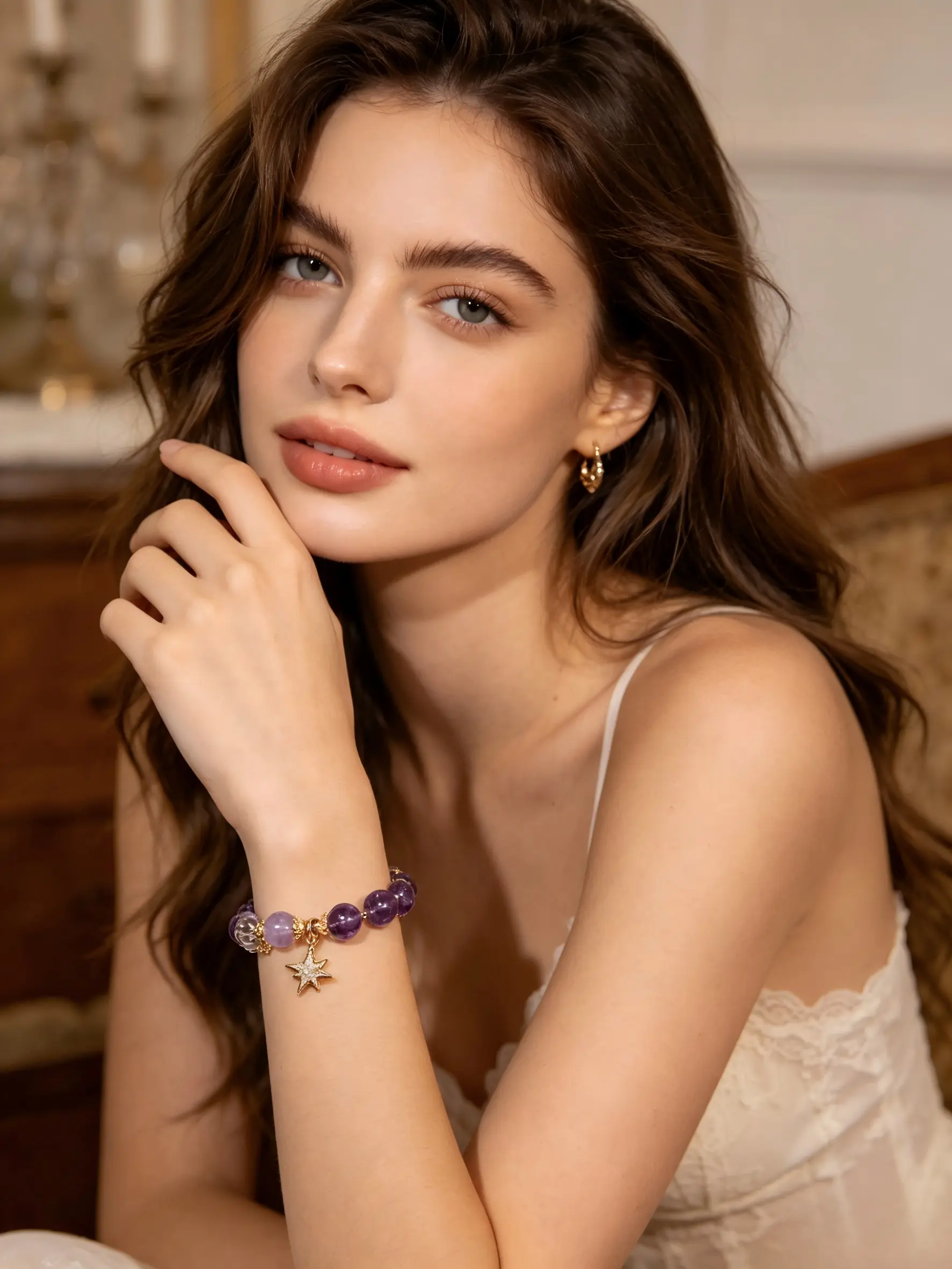 Amethyst Bracelet Infused with Good Luck Energy