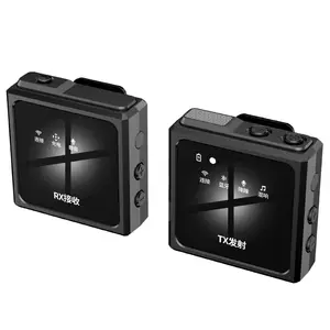 Wireless Lavalier Microphone Clip-on Mic Audio Recording Bluetooth Live Broadcast Sound Card