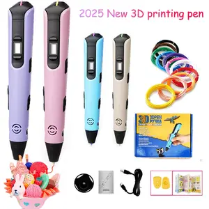 New 3D Printing Pen Set with LCD Display, 1.75mm Pla Filament, 0.7mm Diameter Core, Kids DIY Drawing Pen, Christmas Birthday Gift