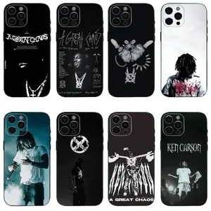 Ken Carson Teen X Phone Case For iPhone 17 16 15 14 13 12 11 Pro Max Plus Air 16e 17e & Samsung Galaxy S26 S25 S24 S23 S22 S21 FE Ultra Plus shockproof Soft black silicone SliconeBlack Cover