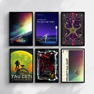 Project Hail Mary Movie Poster Canvas Print, Popular Movie Poster Prints, Wall Decor For Bedroom Game Room Office Dorm Aesthetic Decor