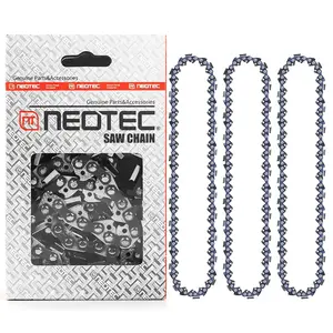 NEOTEC 10 Inch Chainsaw Chain 3/8" Low Profile Pitch 0.050" Gauge 40DL, 3-Pack Replacement Chain Fit for Sun Joe, Greenworks and More S40 Chainsaws