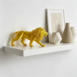 3D Printed Lion Sculpture Decor, Luxury Creative Home Decoration, Living Room TV Cabinet Entryway Office Bookshelf Desktop Art Piece