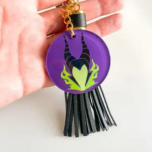 Villain Keyring Acrylic Hand Painted Back Keychain