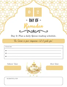 Ramadan Calendar - 30-Day Calendar Start Your Ramadan With Intention