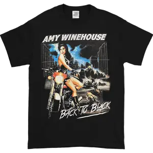 Amy Winehouse Back To Black Gift For Fans T-Shirt Cotton Fabric Casual Menswear Top