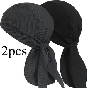 2 Piece Skull Hat Pirate Scarf Fashion Breathable Headscarf, Stylish Accessory for Daily Wear, Comfortable and Durable