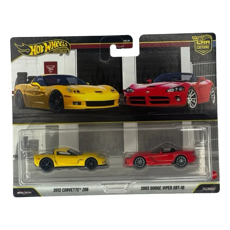 Hot Wheels Premium Car Culture 2012 Corvette Z06 & 2003 Dodge Viper SRT-10 2-Pack