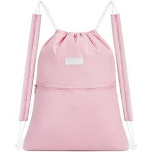 Drawstring Backpack  Gym Bag with  Pads Water Resistant String Bag Cinch Bag for Women Men ()