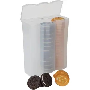 Convenient Cracker & Cookie Keeper - Airtight Storage Containers  for Preserving Freshness - Saltine Cracker & Cookie Keeper - Crush-Proof Round & Square - 3 Rows