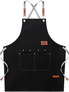 Adjustable Waterproof Chef Apron – Durable Cooking & Baking Apron with Pockets for Men & Women (BBQ, Kitchen, Crafts)