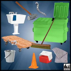 Clean Up Accessory Set for WWE & AEW Wrestling Action Figures
