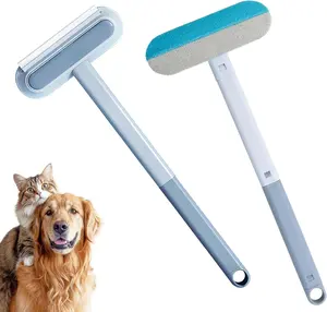 【BUY 1 GET 1 FREE】Multifunctional Upgraded 4-in-1 Reusable Pet Hair Remover Brush – Extra-Long Handle Lint Cleaner for Dog & Cat Hair, Washable Multi-Surface Tool for Furniture, Bedding, Clothes & Carpets