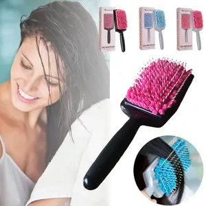 Detangling Hair Brush Scalp Massage Comb for Wet & Dry Curly Hair, Soft Sponge Towel Comb for Daily Hair Care & Home Styling Tool