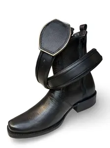 Botin Vaquero Caval Estilo Dubai Venado Negro Para Caballero