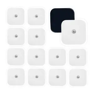 2"x2" Massager Gel Electrode Pads Digital Therapeutic Machine Patch TENS Unit EMS Muscle Stimulator Pad Acupuncture Pulse Slimming Physiotherapy Instrument Accessories 3.5mm Snap Button Body Massage Tool Health Care