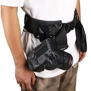 Camera Lens Belt for Dslr and Mirrorless Cameras, Quick-Release Cycling Belt, Small Camera Bag, Outdoor Storage Belt, Flash Storage Pouch