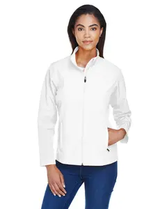 Team 365 Ladies' Leader Soft Shell Jacket with Center Front, Dyed-to-Match Reverse Coil Zipper, Semi-Autolock Rubber Pull Tab, and Chin Guard, Casual Coat Size - XL