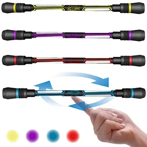 4pcs 0.5mm Black Signature Rolling Finger Rotating Pen Creative Finger Spinning Pen Daily Office Writing Pen Replaceable Refill Stress Relief Pen