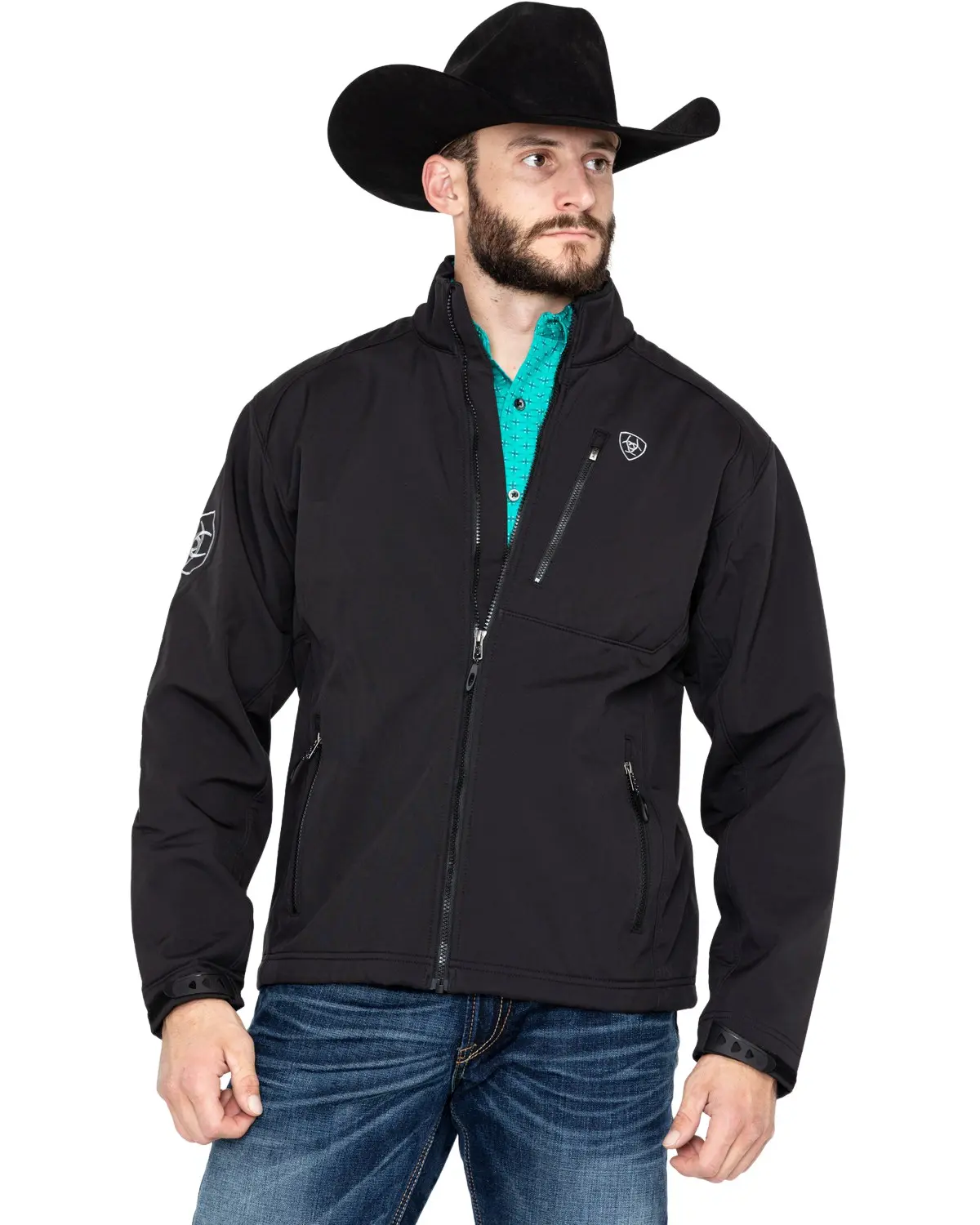 Ariat Men's Logo 2.0 Softshell Performance Jacket - Big Size (Style 10023322), Menswear Coats, Embroidered Tops