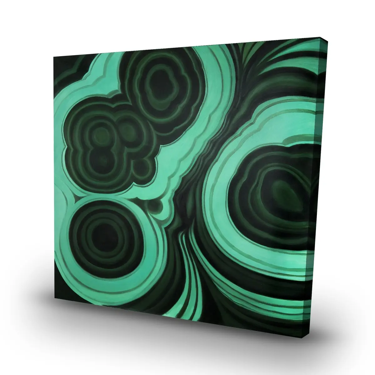 360 Stand Malachite Stone Abstract Minerals Retro Wall Artwork, 32x32 in. Nature-Infused Artistic Home Decor Print, Decorative Wall Display, Decoration, Photo, Room Decor, Art-Themed Wall Arts