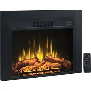 (R) Adam Electric Fireplace Insert with Front Trim Kit, 23" W x 17" H (EF447) with Front Trim Kit, 1500W Heater, Remote Control and Timer