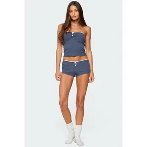 Isela Contrast Pointelle Shorts