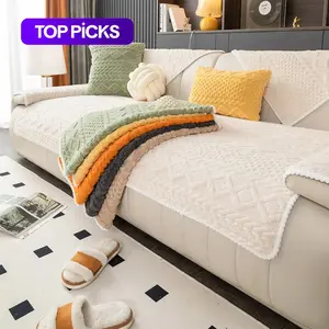 Modern Style Pet-Friendly Sofa Cover, Anti-Slip Washable Fabric Protector, Soft Sofa Protector, Easy Clean Home Decor for Living Room & Bedroom