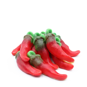 L'Orenta Gummi Red Chili Peppers Candy 1 pound Snack Sweet