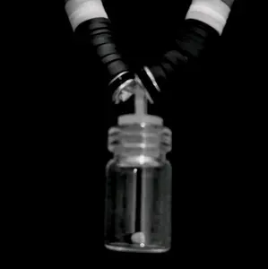 Black, White & Gray Clay Necklace with Mini Jar Charm and Mustard Seed Charm