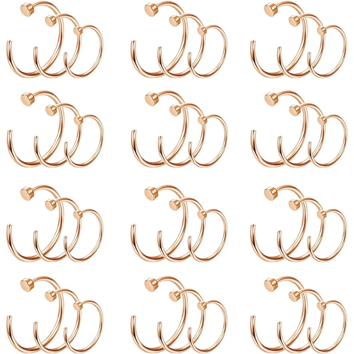 Rose Gold Tone (6mm 8mm 10mm)