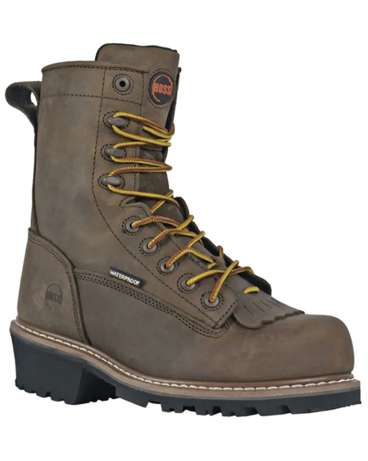 Hoss Men's Men'S Cross Cut 8" Lace-Up Waterproof Logger Work Boot - 80715