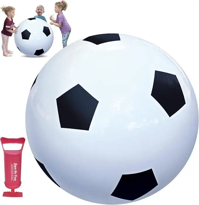 Jumbo Soccer Ball | Giant and Inflatable | Huge 30" in Diameter - Durable Massive Soccer Ball | Pump Included