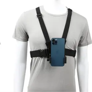 Fixed Mount Chest Strap Phone Holder, First Person View Adjustable PC Compatible with iPhone Samsung Insta360 Sony Dji Sports Camera, Cell Phone Holder