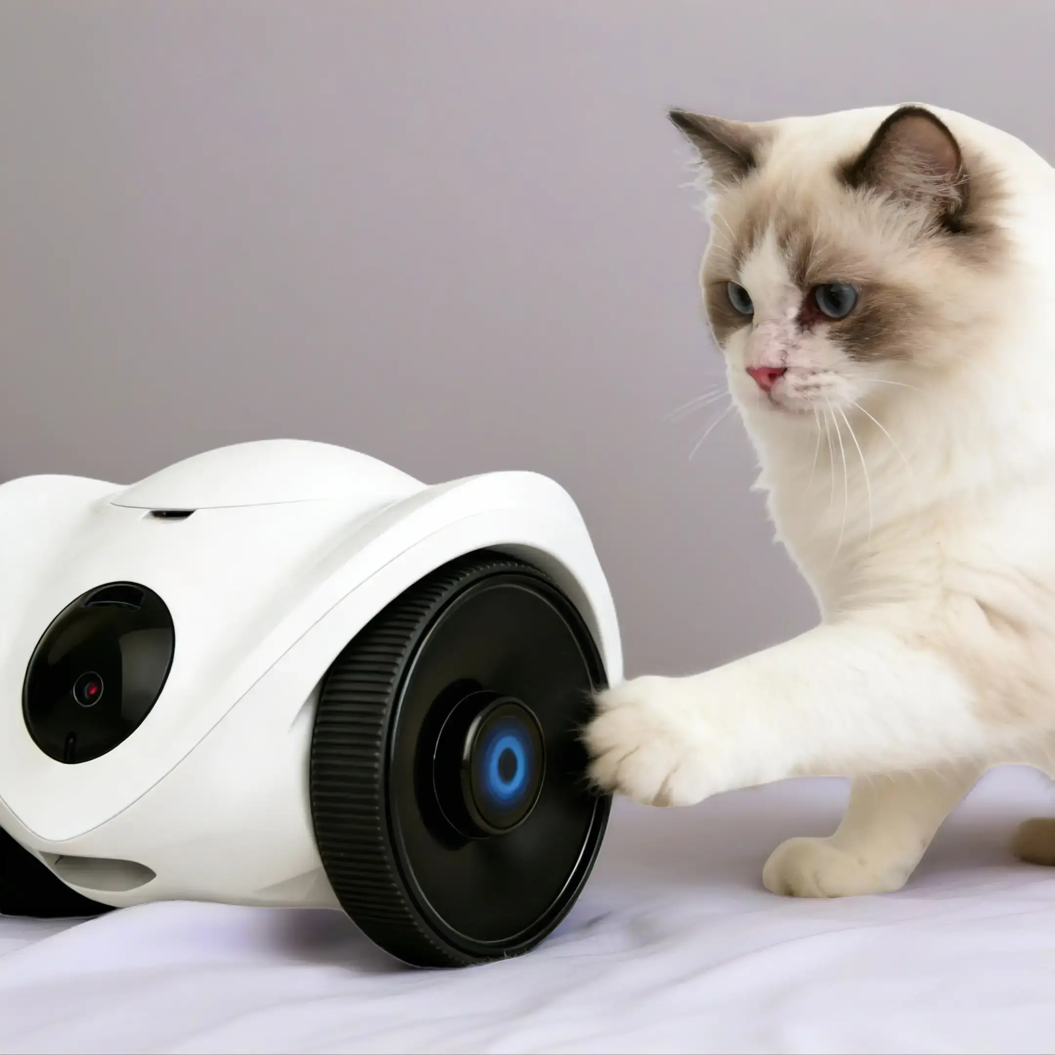Pawpromise Smart Pet Camera Robot - Mobile Navigation Treat Feeder with 2-Way Audio, Dual-Lens Night Vision, Built-In Speaker, Moment Capture & Sharing, 10000mAh Batteries Built-In, Christmas Gift for Dogs & Cats